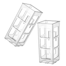 2pcs Self Adhesive Hair Dryer Holder Wall Mounted Bathroom Organizer with Dual Shelf Heat Resistant Storage