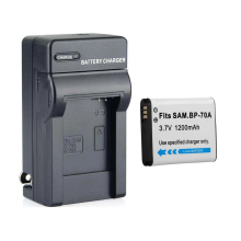 Bateria BP-70A + Carregador de Parede para SAMSUNG AQ100, DV150F, ES65, ES67, ES70, ES71, ES73, ES74, ES75, ES80, MV800 ES90