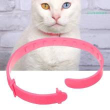 Coleira Detroit Pet Collar, proteção contra pulgas, carrapatos, ácaros e piolhos, coleira de borracha rosa para gatos, ideal para decoração.