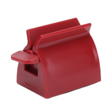Toothpaste Squeezer 2in Red, Manual ABS Tube Roller for Bathroom, Easy Twist Dispensing and WasteReducing