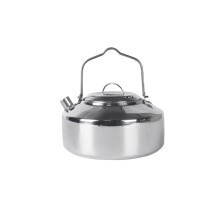 Portable Camping Kettle Stainless Steel Tea Pot Boiling Water Coffee Outdoor Stove Locking Handle is easy to carry