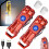 USB C Rechargeable Keychain Flashlight,  Lumens Mini EDC Light, Waterproof, 2 Pack Red 1