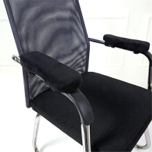 Memory Foam Chair Armrest Pad with Adjustable Strap, Washable Cover, Universal Fit for Office Chair