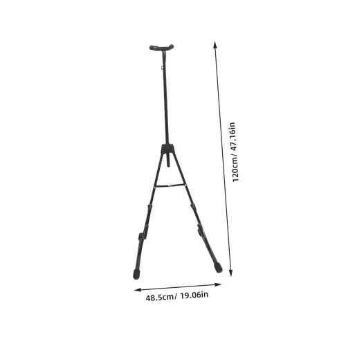 Foldable Cello Stand Adjustable Compact Holder with Stable Support for Home Use Black 1