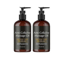 (2pcs) 25-26 240ml Anti Cellulite Massage Oil Infused with Collagen and Stem Cell Skin Tightening Cellulite Moisturizing Body Essential Oil