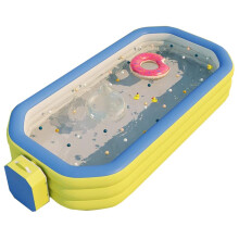 Large Rectangular Inflatable Pool 150cm for Adults and Kids, Bright Yellow Family Backyard Swimming Pool