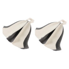 2pcs Thickened Felt Sauna Hat for Adults, Breathable Hair Protection Cap for Steam Room and Curls, 20x20CM Assorted Colors