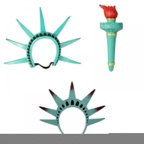 Ensemble couronne et torche de la Statue de la Liberté, déesse de Noël, cosplay 2