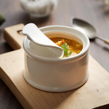 (white, 9.2x7.3cm) Creative Can-Shaped Ceramic Dessert Bowl Small Casserole Sauce Dish Pudding Baking Bowl for Hotel Restaurant Multicolor