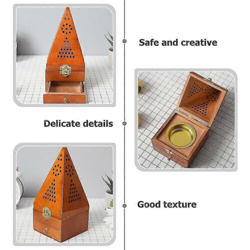 Pyramid Incense Burner Desktop Incense Burner Decoration Lasting Incense Burner Holder 1