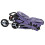 Foldable Pet Stroller in Purple Dot With Cover 5