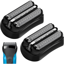Cabeça de substituição Série 3 21B para barbeador elétrico compatível com barbeadores elétricos Braun (pacote com 2)