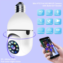 Câmera panorâmica HD 1080P 360 com rastreamento automático, rotação, Wi-Fi sem fio, PTZ, IP e visualização remota para vigilância por CFTV