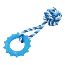 Conjunto de 4 brinquedos interativos: corda, bola e brinquedo para roer para animais de estimação - Ele-Gate