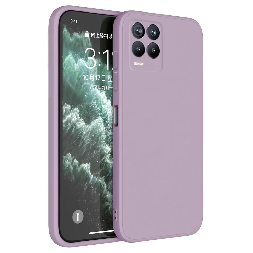 Case For Realme 8 Pro Grass Tpu Silicone Slim Protective Cover With Precise Cutouts And Lanyard Hole Purple 9045646501673