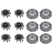 Pacote com 6 cabeças de substituição SH50 compatíveis com barbeadores Philips Norelco Série 5000, lâminas MultiPrecision S5000, S5420, S5380