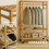 Bamboo 4-in-1 Open Wardrobe with Shoe Rack 5