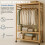 Bamboo 4-in-1 Open Wardrobe with Shoe Rack 7
