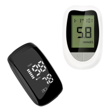 Pulsoximeter en bloedglucosemeter in één apparaat, meet de SpO2-waarde en is geschikt voor buitensporten en thuisgebruik.