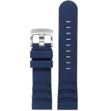 (Dark Blue Silver Buckle) 24mm Silicone Watchband Strap For Luminox Watches Strap Accessories