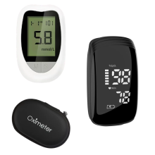 Finger Clip Blood Glucose Monitor Smart Portable Blood Glucose Testing Kit for Elderly Home Travelers