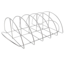 Stainless Steel BBQ Rib Rack Upright Rib Holder for Grilling and Smoking with Even Heat Distribution