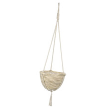 Hanging Planter Basket Woven Plant Hanger Boho Natural Style for Home Office Patio Décor