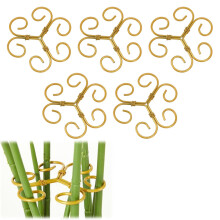 5 Pcs Iron Plant Support Hooks for Monstera, Stable Stem Holder Clips, Adjustable Indoor Outdoor Climbing Plant Support Set