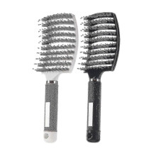 25-26 2 Pack Boar Bristle Hair Brush, Curved And Vented Detangling Hair Brush Compatible with Lo