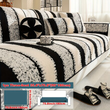 (Black, 3 seats 90*180cm/35.4*70.8inch) 1pc of Thick, Cozy Plush Sofa Cover Featuring a Easy Modern Design That Is Furry