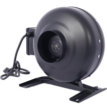 4 Inch Inline Duct Fan 203 CFM Airflow for Hydroponics and Basement Ventilation, Quiet Low Noise Design