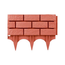 Red Decorative Garden Edging 17.3 x 12.6 Inch Durable Weather Resistant Polypropylene Flower Bed Border