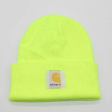 (Fluorescent green) Unisex Acrylic Watch Hat Beanie Winter Knit Cap Authentic A18 Mens Lady