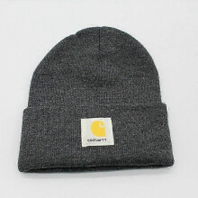 (Black grey) Unisex Acrylic Watch Hat Beanie Winter Knit Cap Authentic A18 Mens Lady