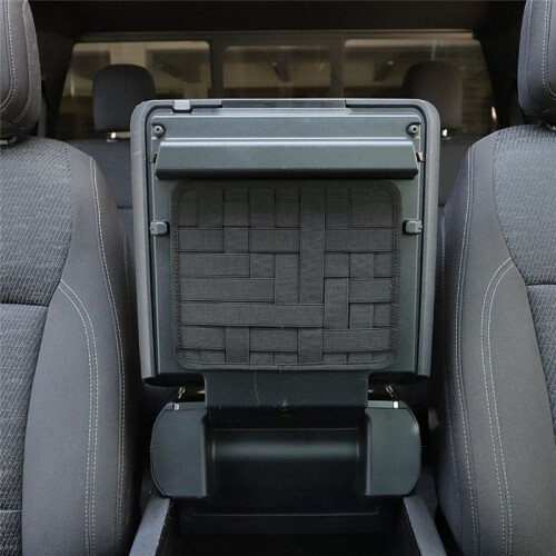 Center Console Organizer MOLLE Panel for  F150 2021-2025 Armrest Organizer Storage Holder Multi-Purpose Tool Bag 2
