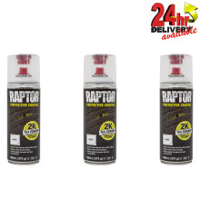 3 X UPOL RAPTOR 2K TOUGH BED LINER U-POL PROTECTOR 400ML AEROSOL - WHITE