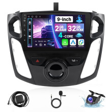 Wireless CarPlay Android Auto 9 Inch HD Touchscreen Android Car Stereo for Ford Focus 20122018 with GPS Bluetooth Plug and Play Installation