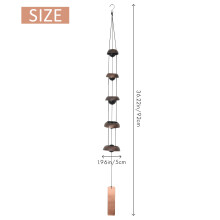 Bell Wind Chimes Temple Wind Bell with 5 Bells,Feng Shui Wind Chime for Home Yard Outdoor Decoration Memorial Wind Chime