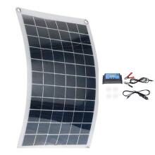 100W 18V Solar Panel Kit with 60A Controller, Waterproof Flexible Monocrystalline for RV Camping