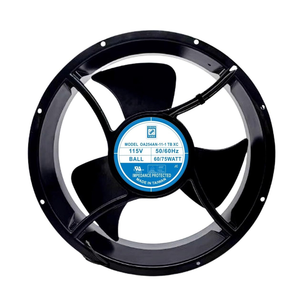 115V Industrial Axial Cooling Fan Oa254an111 Tb Xc 254Mm Reliable Airflow And Easy 2Wire Installation 9351714712491