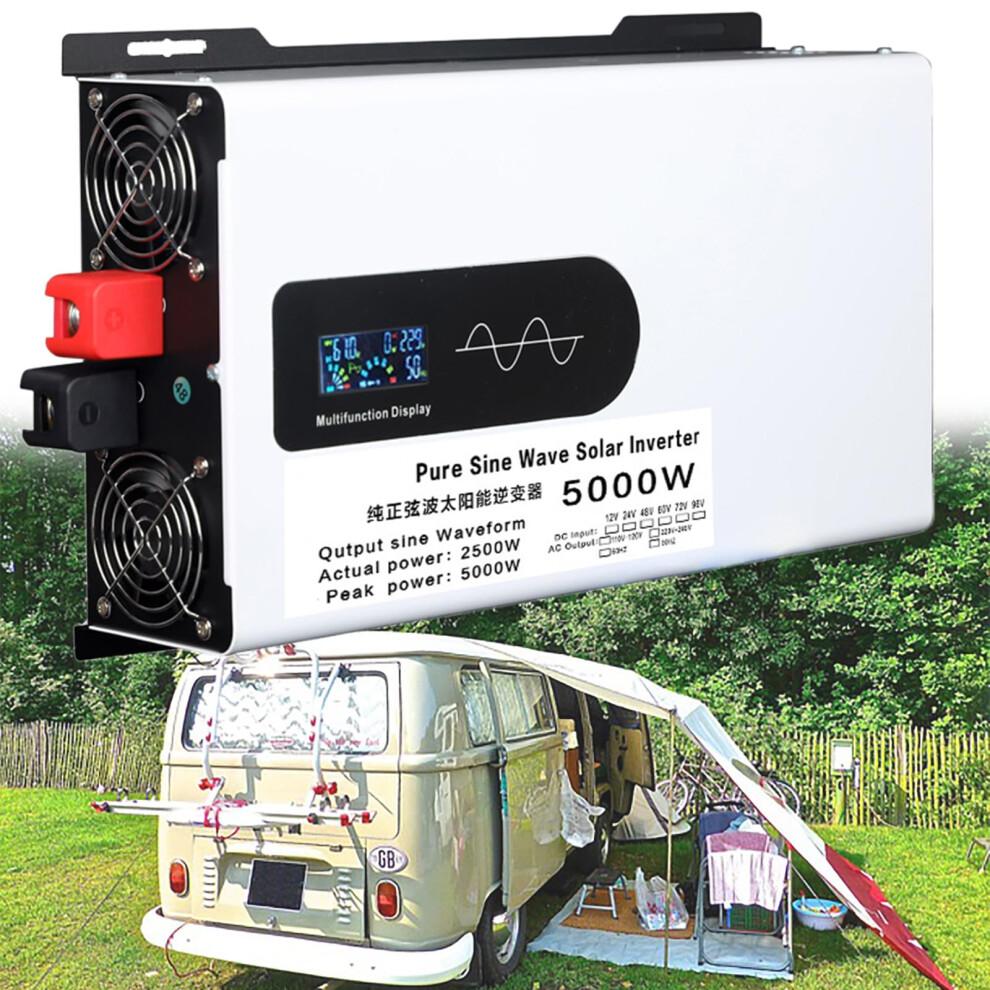 5000W Pure Sine Wave Inverter 24V Dc To 110V Ac, Power Conversion For Rv Truck Home Off Grid Solar 9351714704199