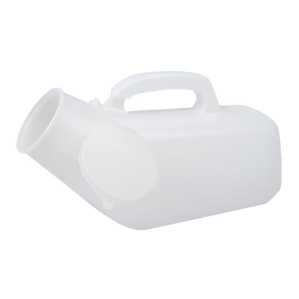 Portable Male Urinal Bottle 1000ml SpillProof Lid with Handle for Elderly Bedside and Car Travel 2pcs