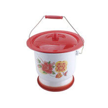 Unisex Portable Urinal with Lid, Durable Enamel Travel Urinal for Elderly, Adults and Children