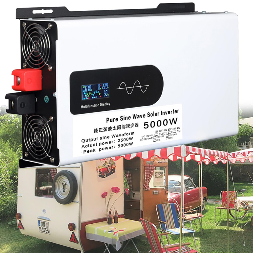 5000W Pure Sine Wave Power Inverter 24V To 110V Dc To Ac Converter For Rv Home Off Grid Solar 9045646494913