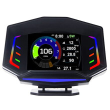 Car HUD Display OBD2 GPS Speedometer 3in1 Vehicle Monitor with RPM Compass Inclinometer and Overspeed Alerts