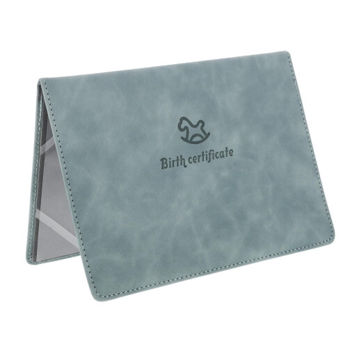 Birth Certificate Holder Leather Document Protector for Newborns Durable Vintage GiftReady Case