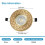 Ultra Thin LED Recessed Downlight, Brushed Brass Ceiling Light Fixture with No Flicker, Energy Efficient 2