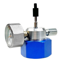Propane Quick Connect Adapter with Builtin Gauge, Durable Metal Fitting for Portable Grills
