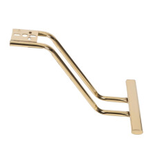 Stainless Steel Salon Chair Footrest Replacement with Golden Lux Finish, Ergonomic Anti‑Slip Pedal for Barber and Spa Chairs