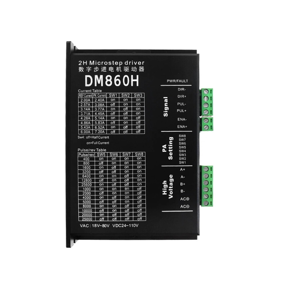 Dm860h Stepper Motor Driver 7.2A Current 128 Microstep Precision With Fan For Cnc Router 9045646504643